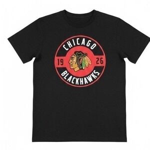Chicago Blackhawks Fanatics T-Shirt NHL Hockey Graphic Tee Black Size Medium